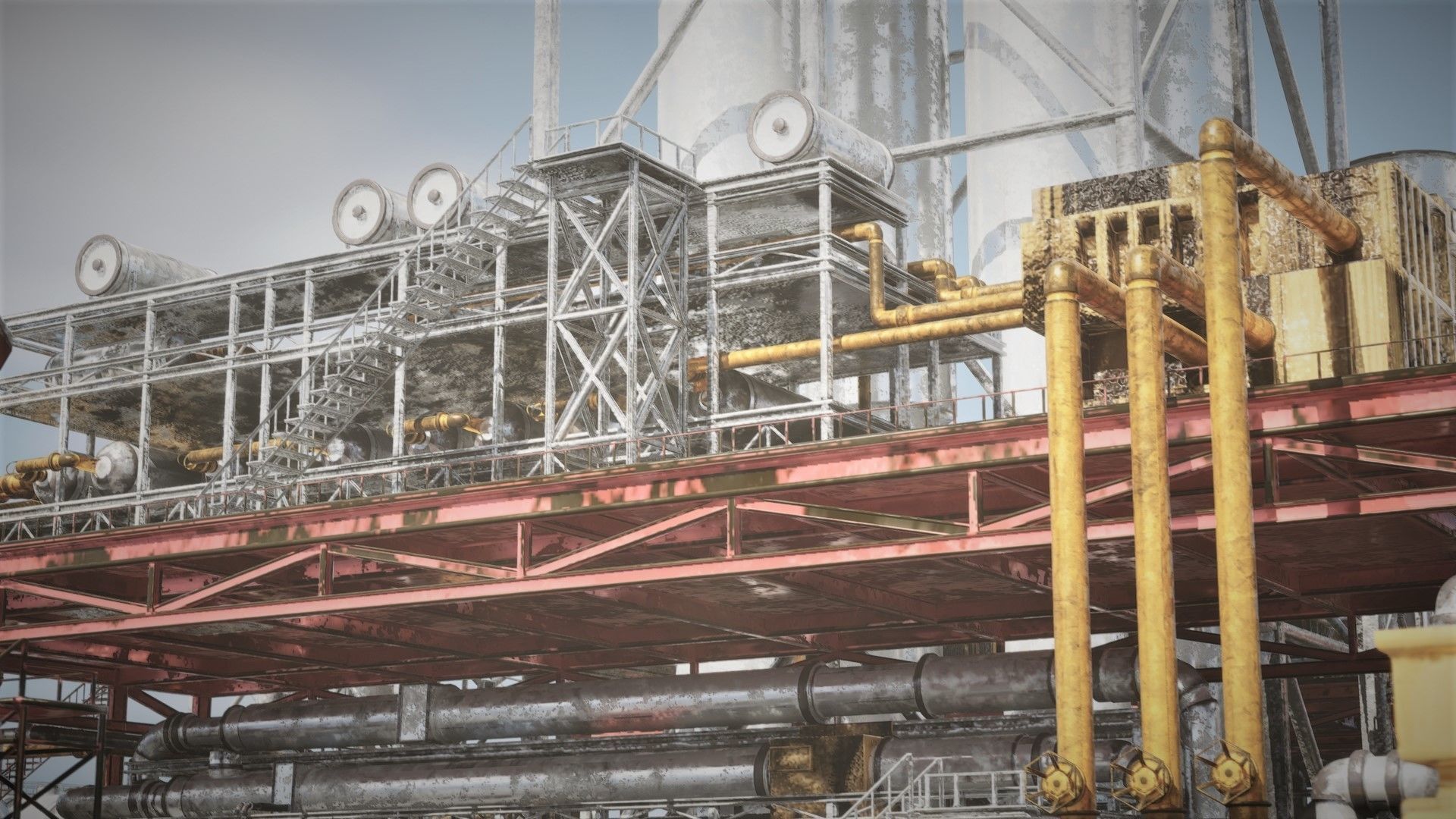 oil platform Low-poly 3D model_2