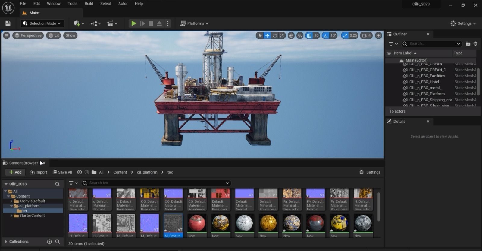 oil platform Low-poly 3D model_8