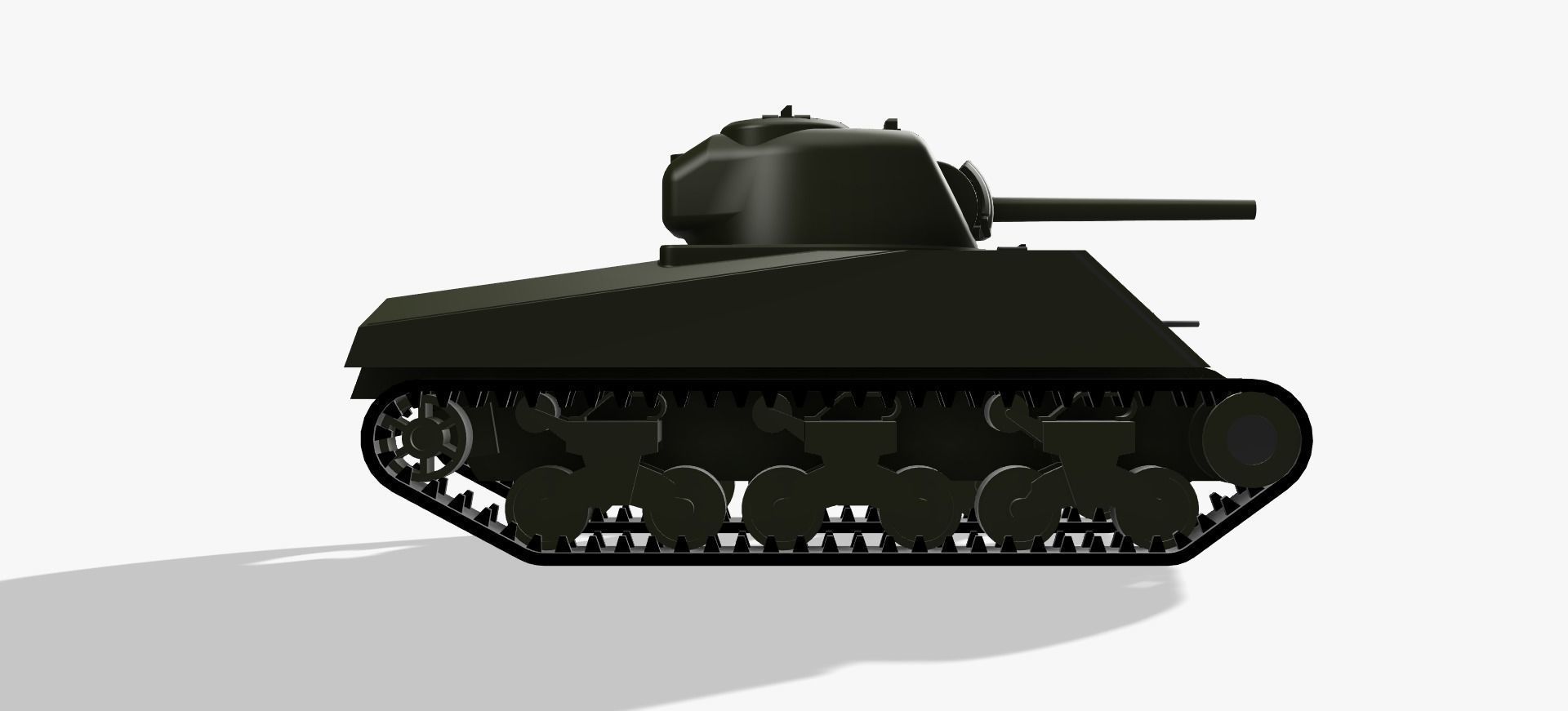 M4A3 Sherman 75mm - simplified internals - armour thicknesses 3D model_16