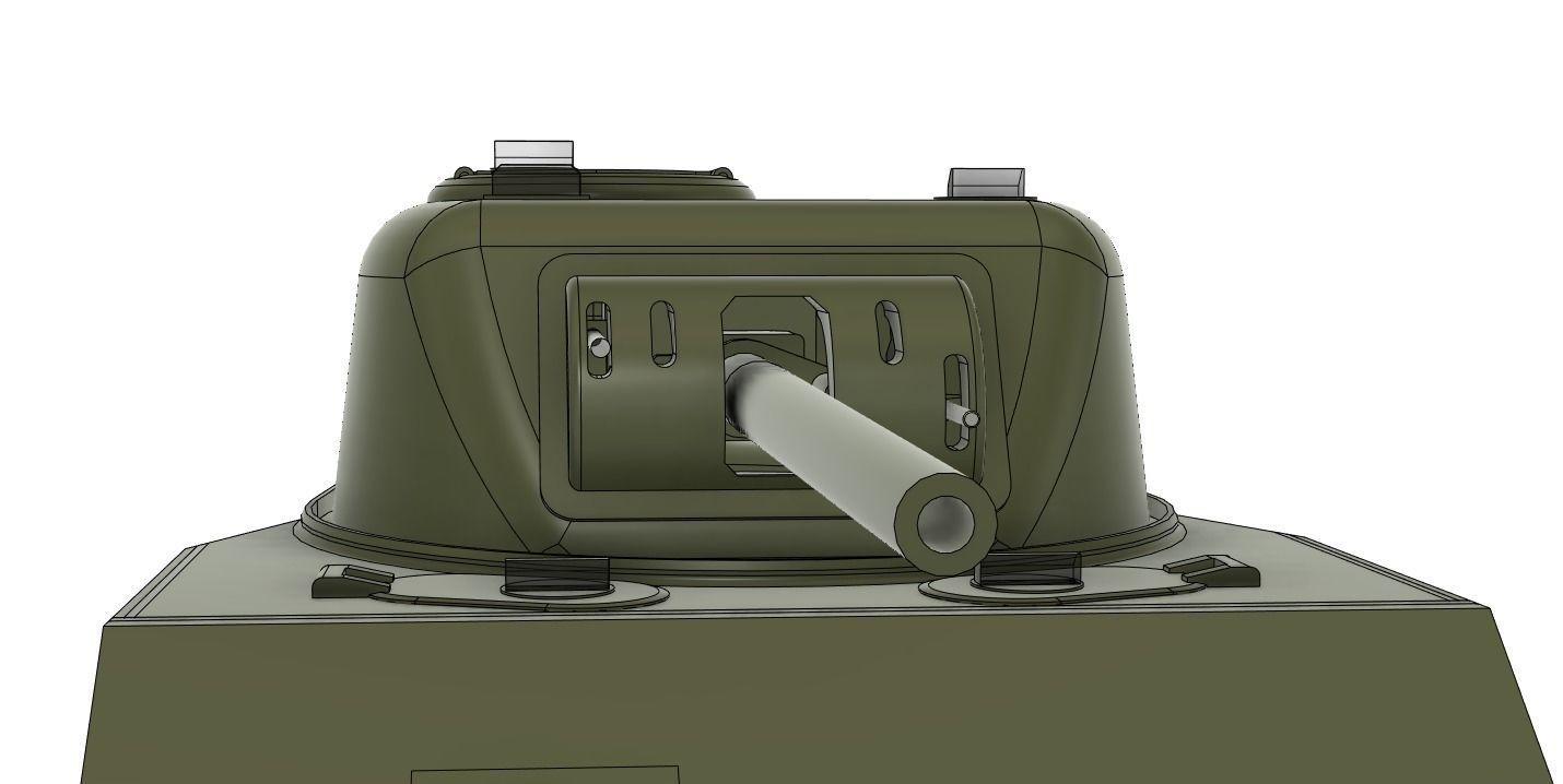 M4A3 Sherman 75mm - simplified internals - armour thicknesses 3D model_4
