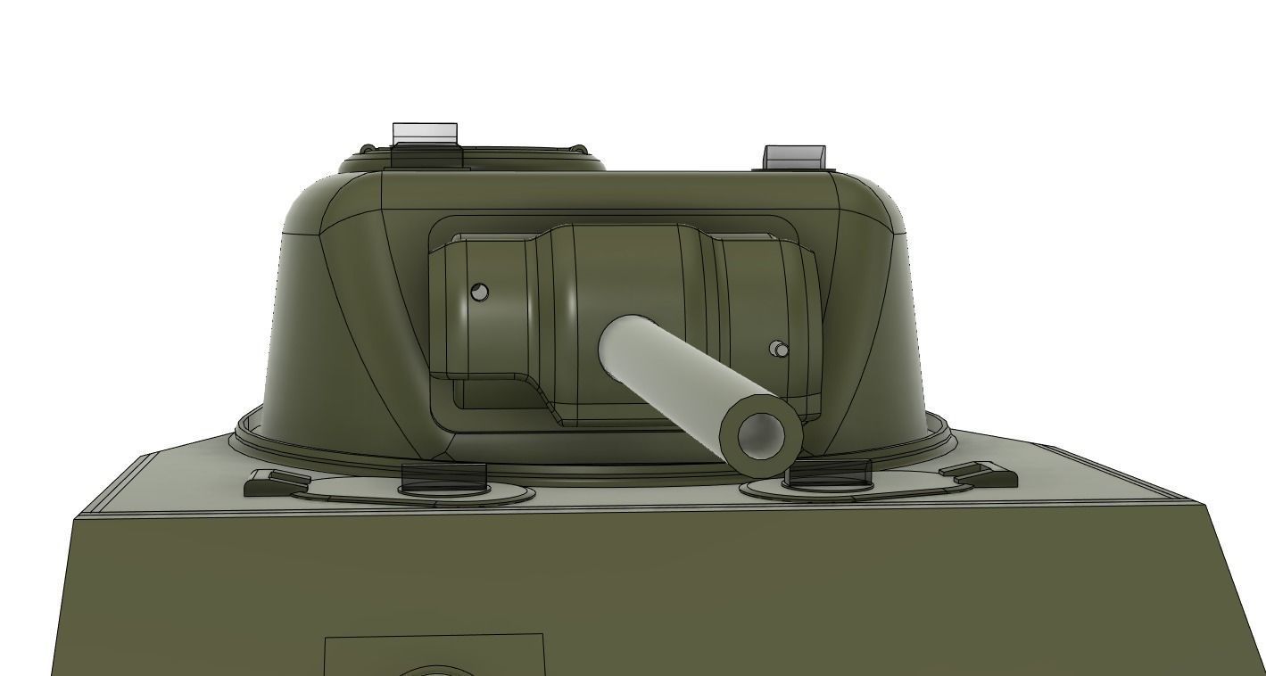 M4A3 Sherman 75mm - simplified internals - armour thicknesses 3D model_3
