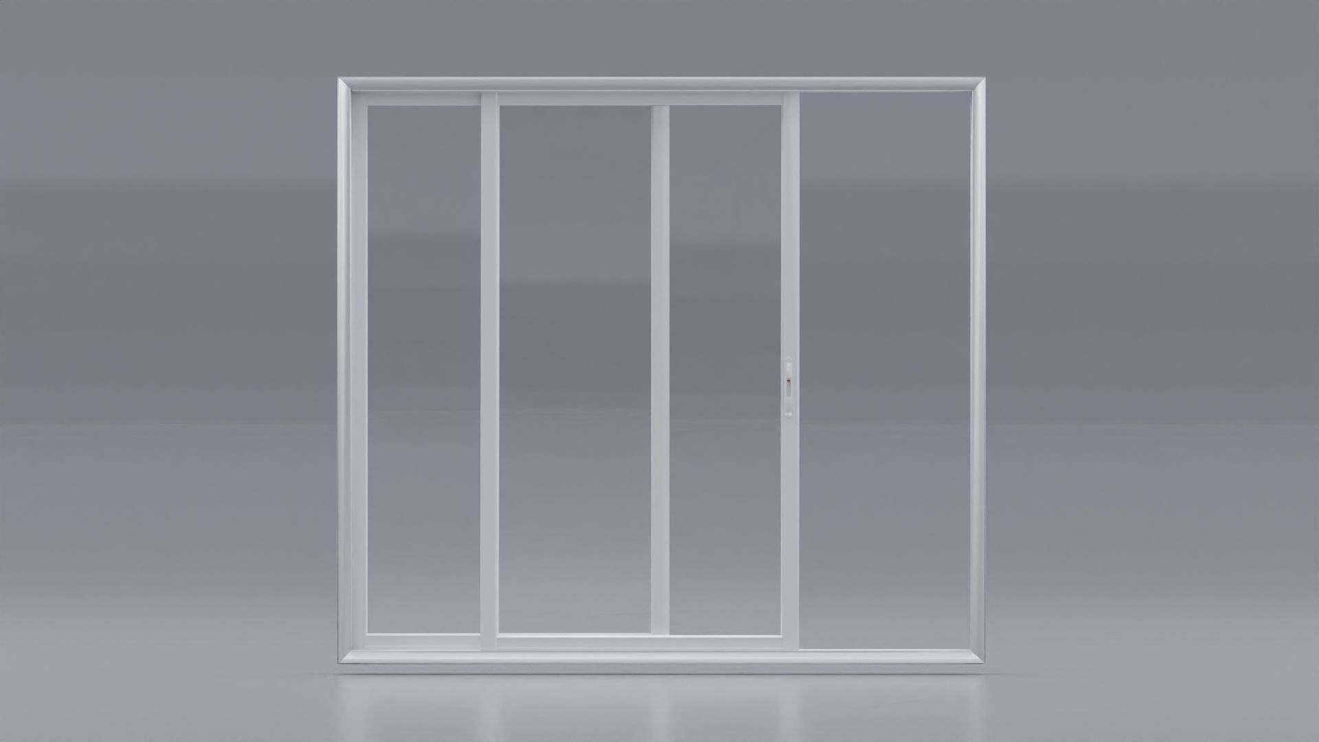 Aluminum Sliding Window 2 panels 220 x 210 mm 3D model_2