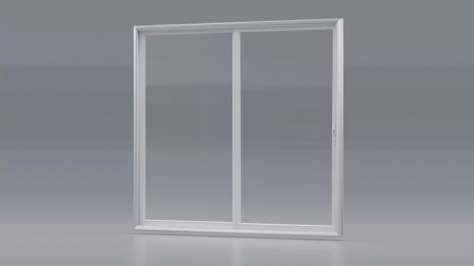 Aluminum Sliding Window 2 panels 220 x 210 mm 3D model_0