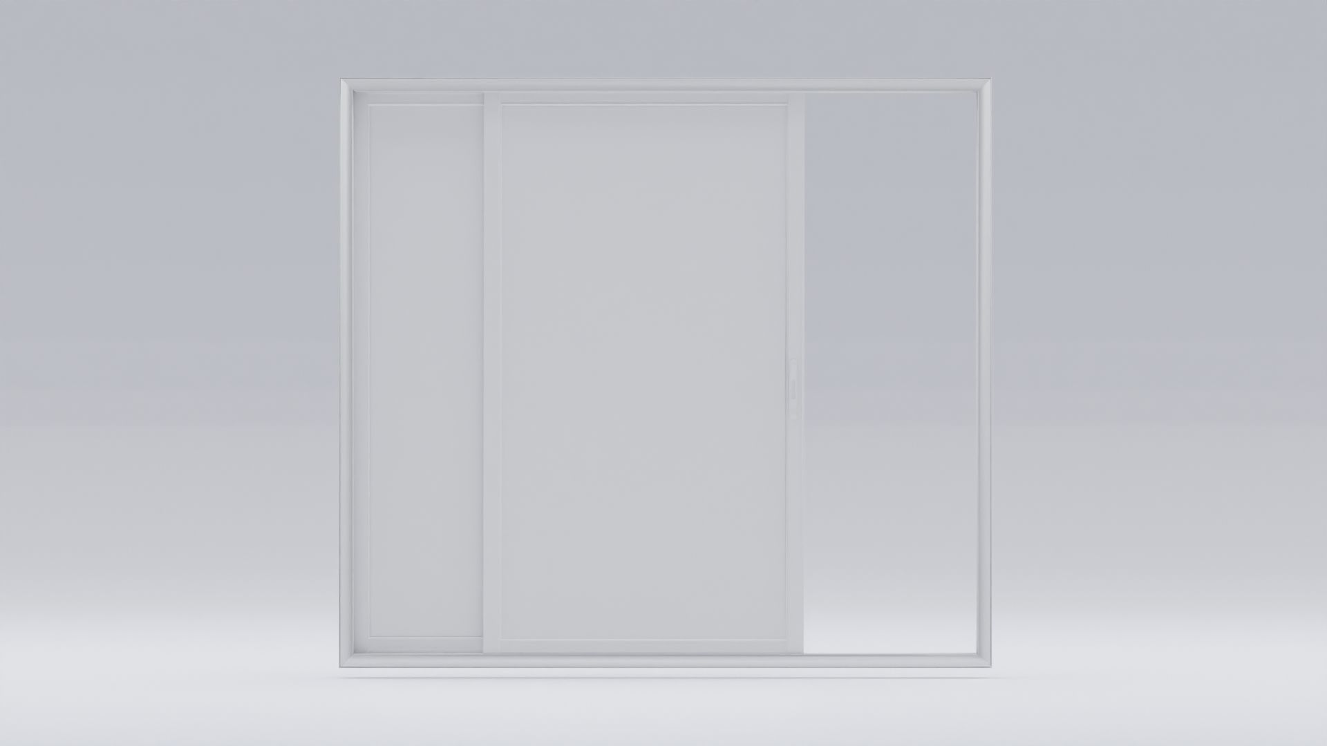Aluminum Sliding Window 2 panels 220 x 210 mm 3D model_3