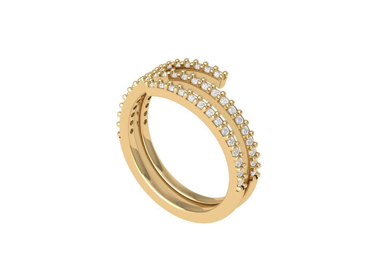 Wedding Ring 3D print model_3