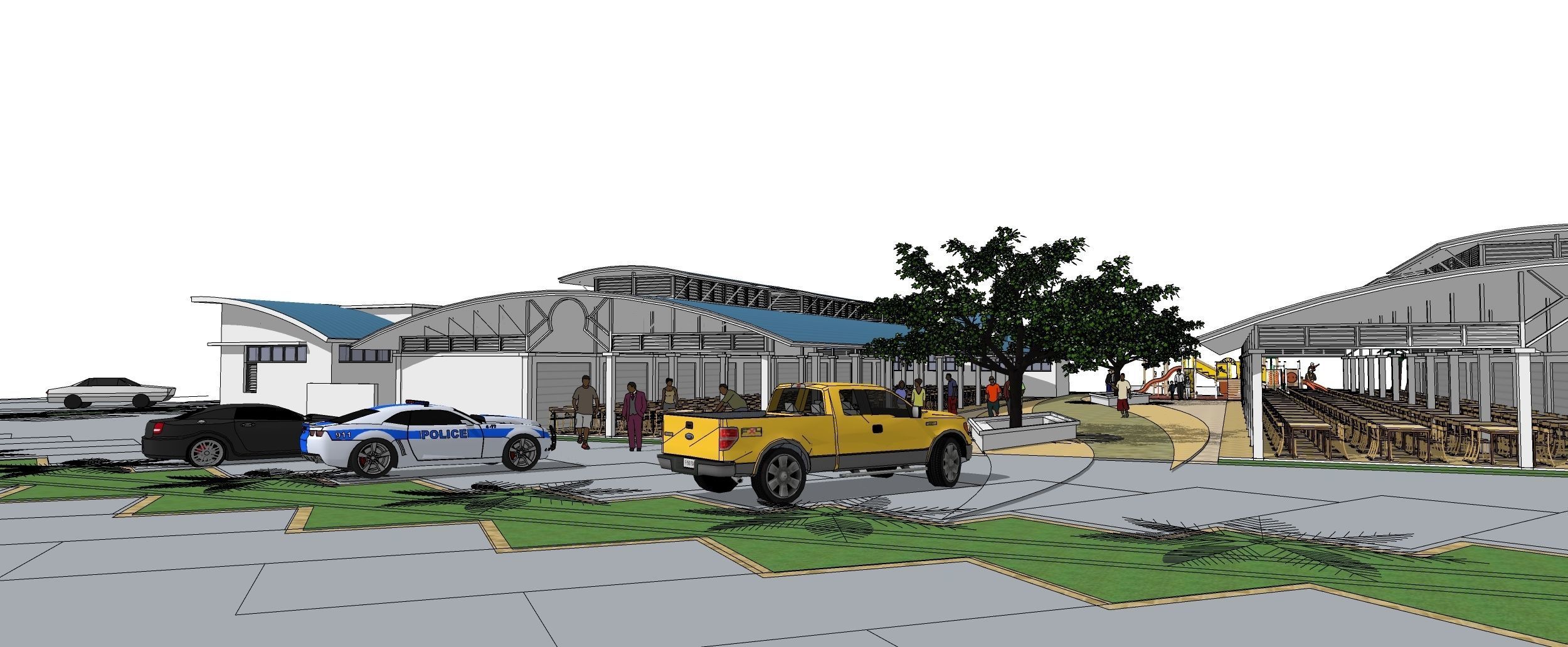 Food Court01 3D model_3