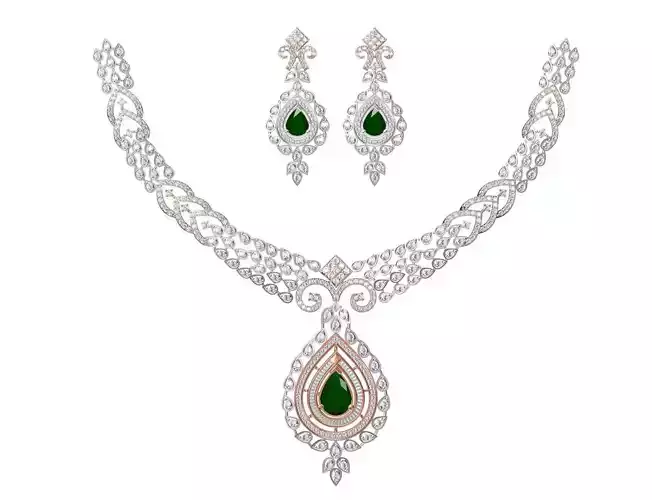 Women Necklace Earring Set STL JCD Details