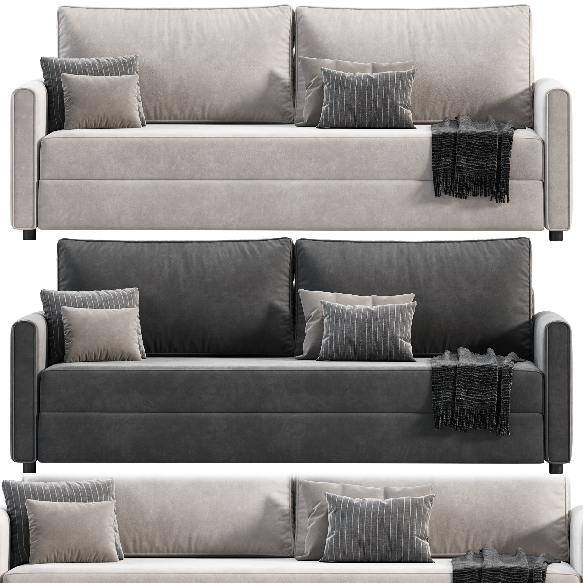 Lille sofa by Divan ru 3D model_3