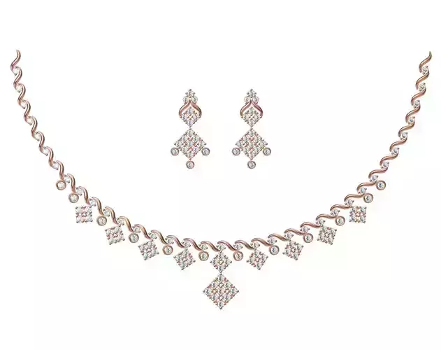 Women Necklace Earring Set STL JCD Details