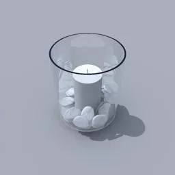candlestick candle in glass vase Free 3D model