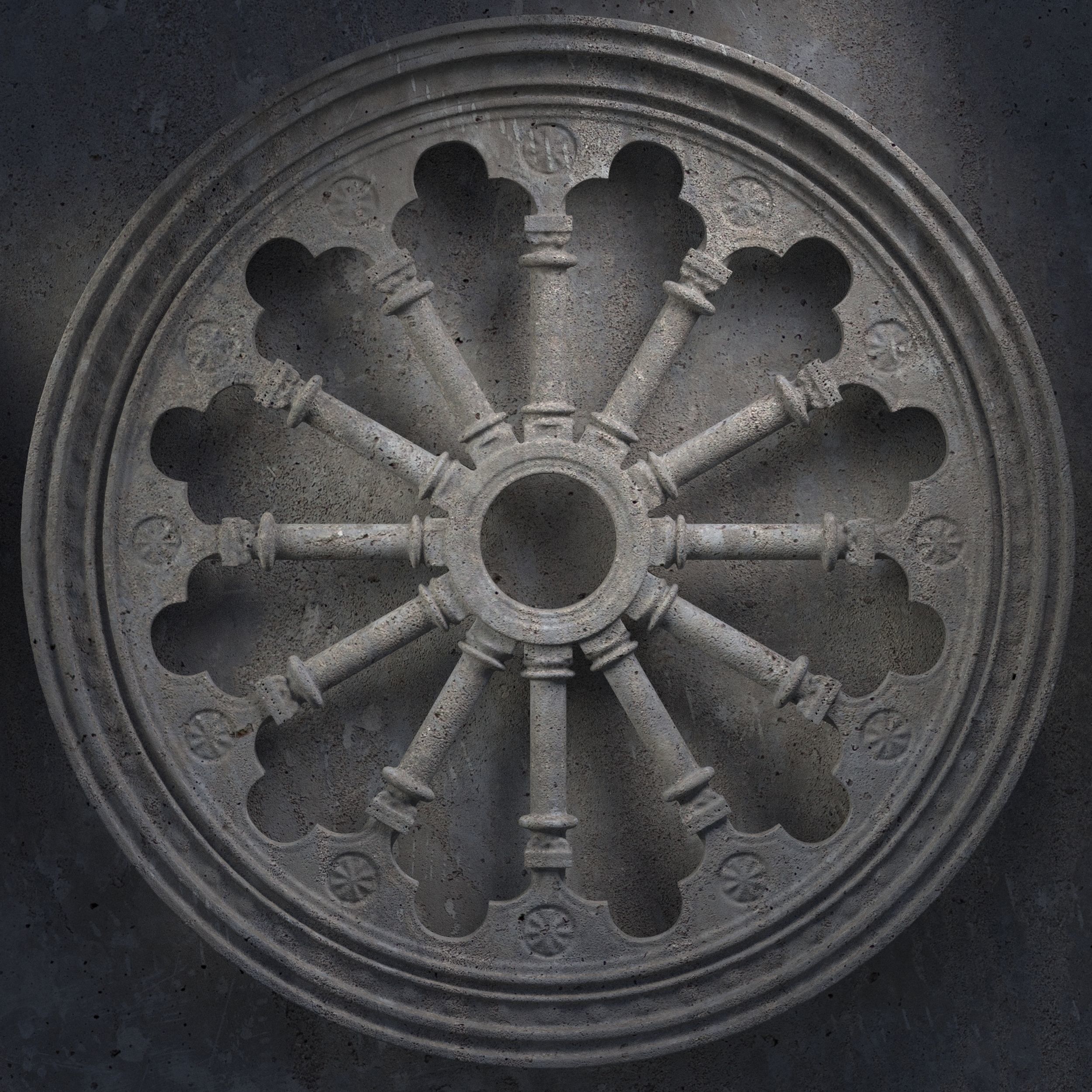 12 Medieval windows pack 01 3D model_5