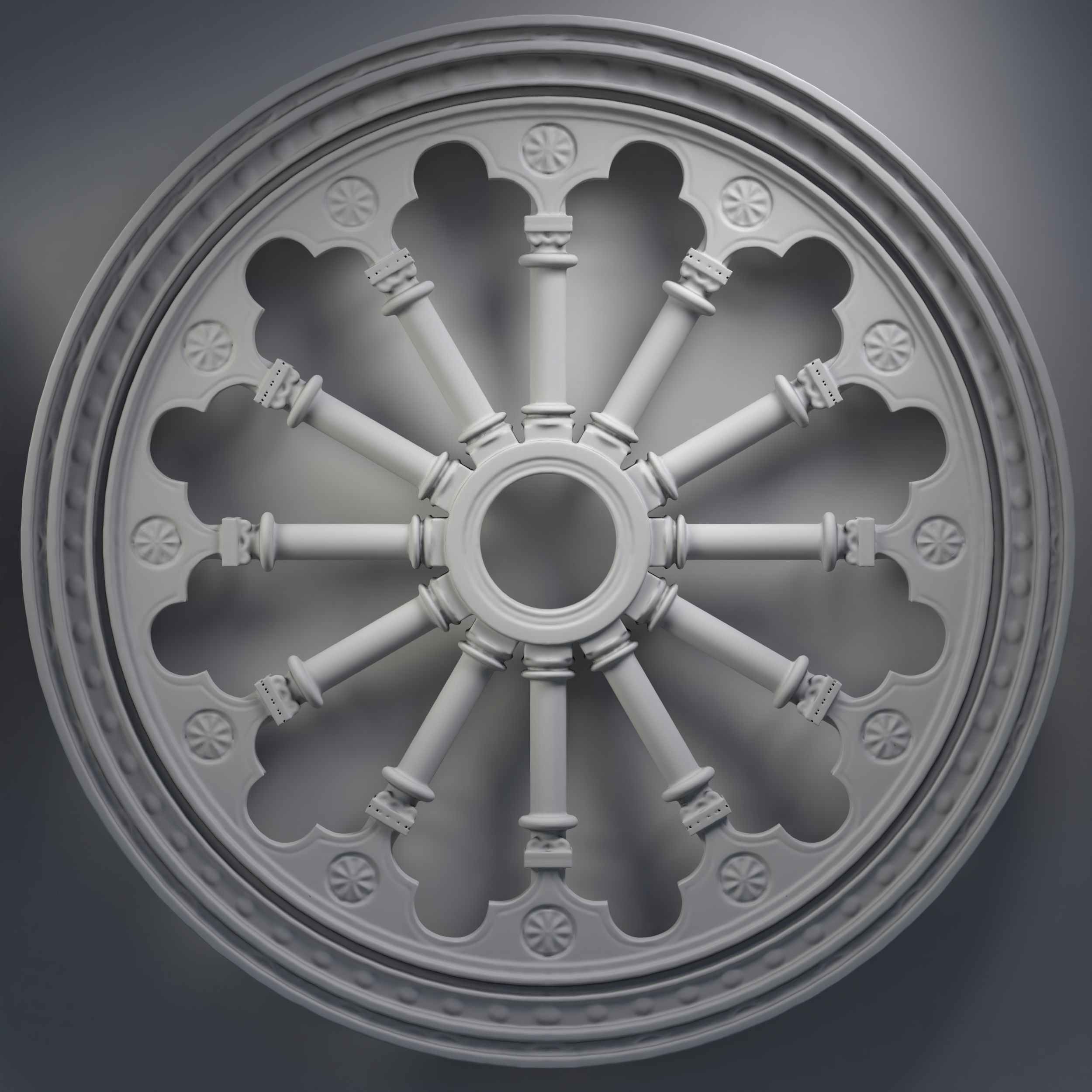 12 Medieval windows pack 01 3D model_6