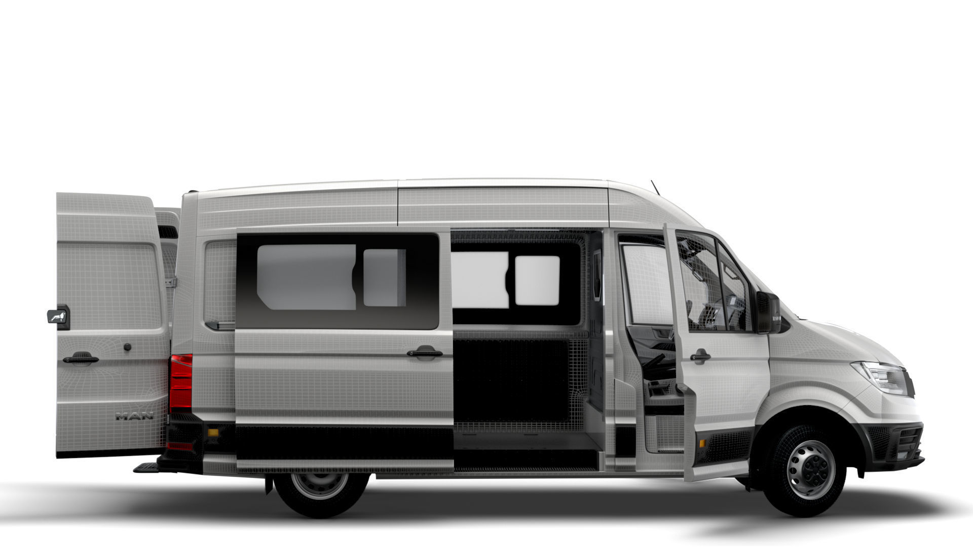 MAN TGE Combi L2H2 HQ Interior 2023 3D model_13