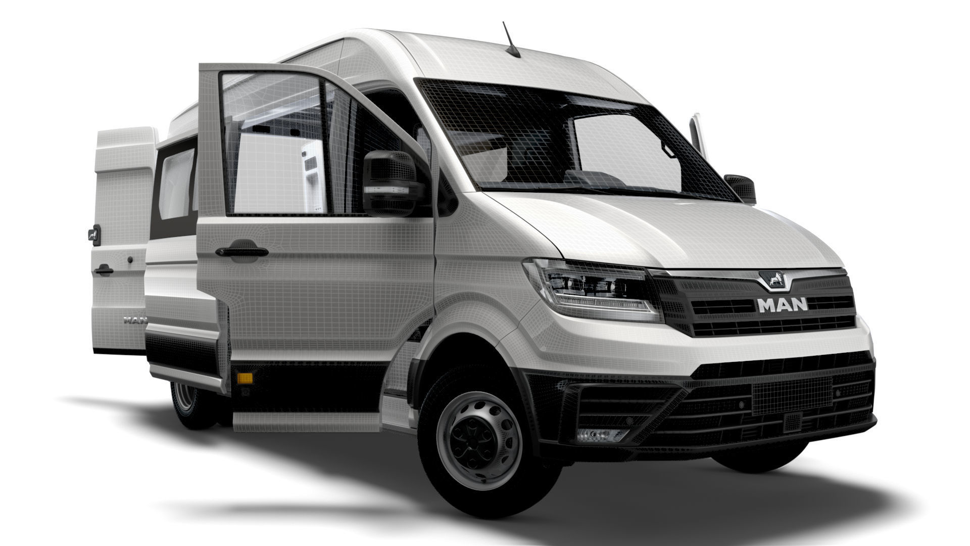 MAN TGE Combi L2H2 HQ Interior 2023 3D model_12