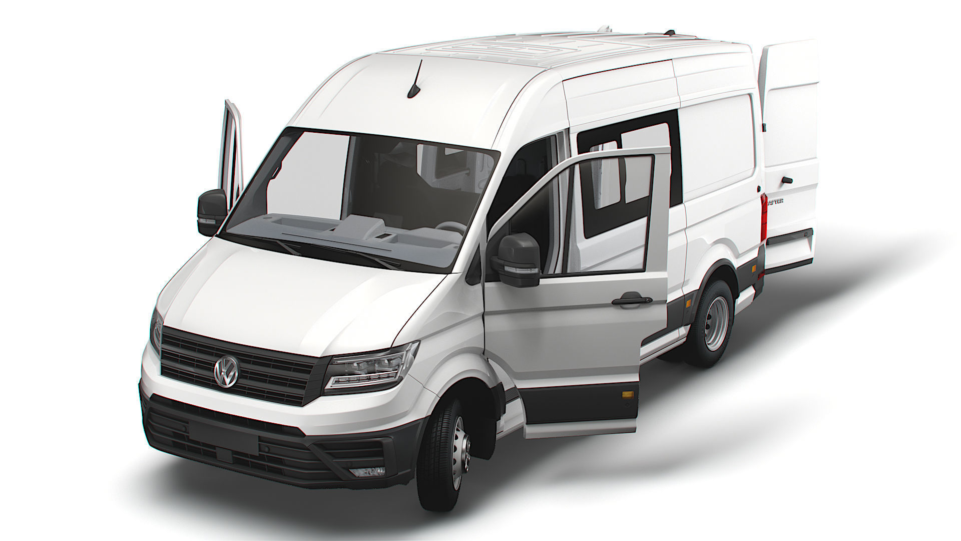 VW Crafter Combi L2H2 HQ Interior 2023 3D model_8