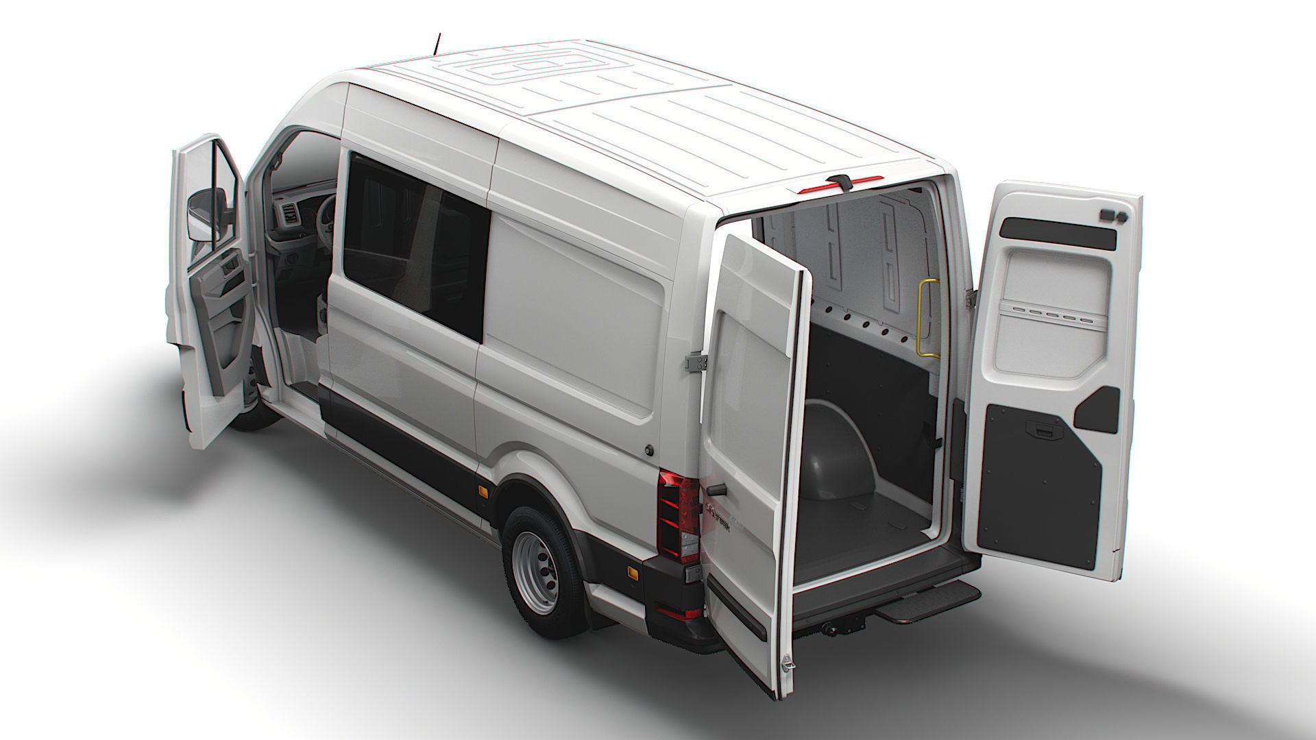 VW Crafter Combi L2H2 HQ Interior 2023 3D model_3