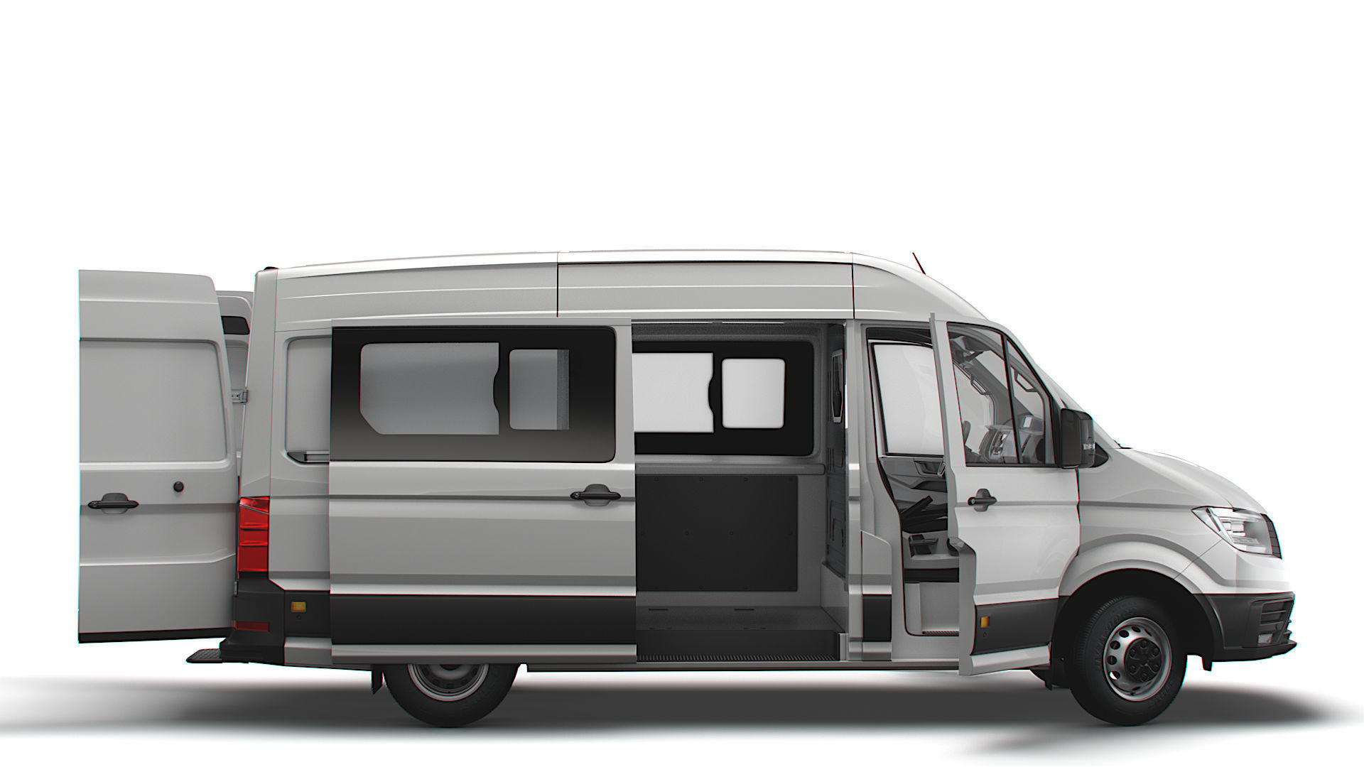 VW Crafter Combi L2H2 HQ Interior 2023 3D model_1