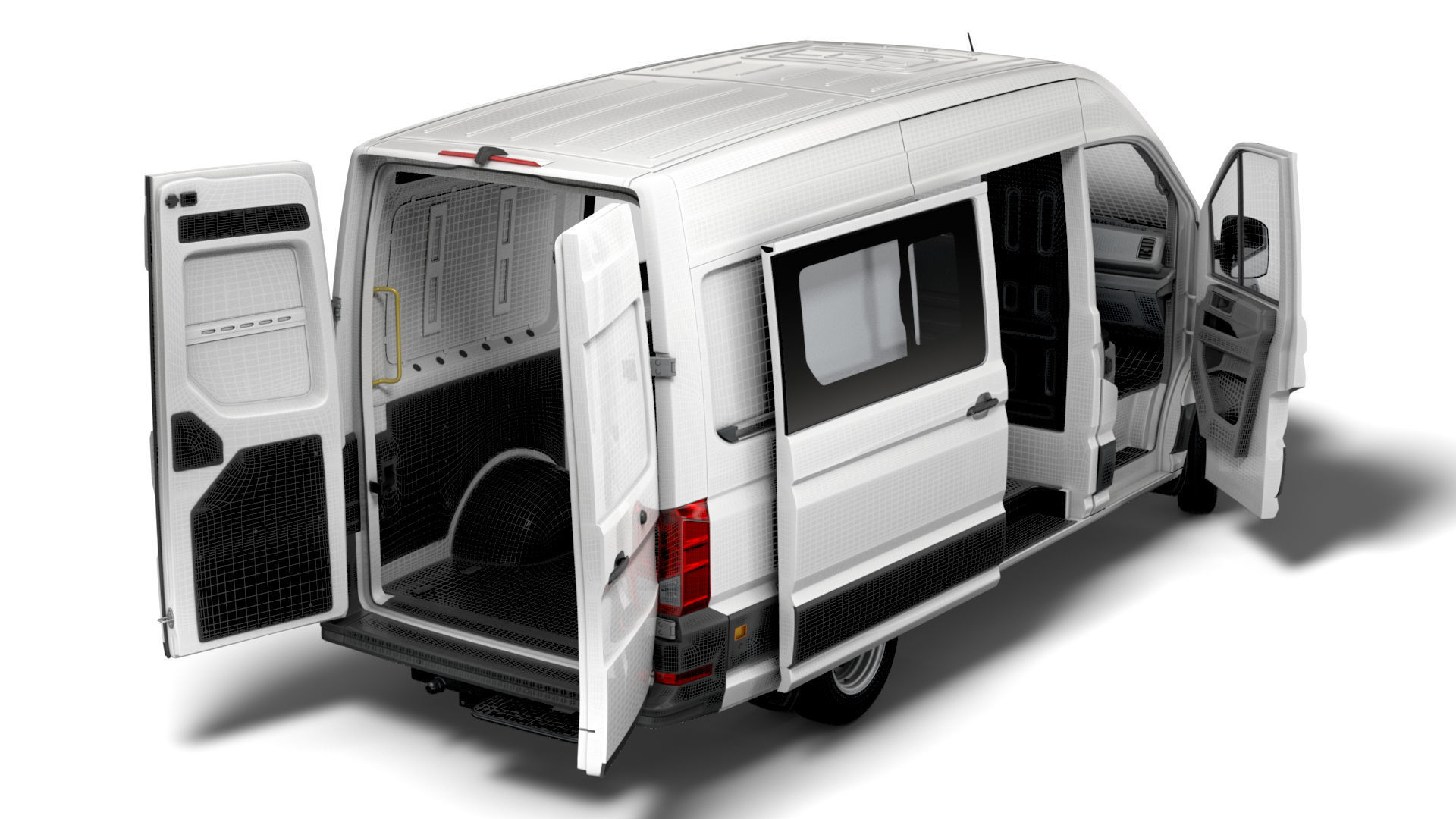 VW Crafter Combi L2H2 HQ Interior 2023 3D model_14