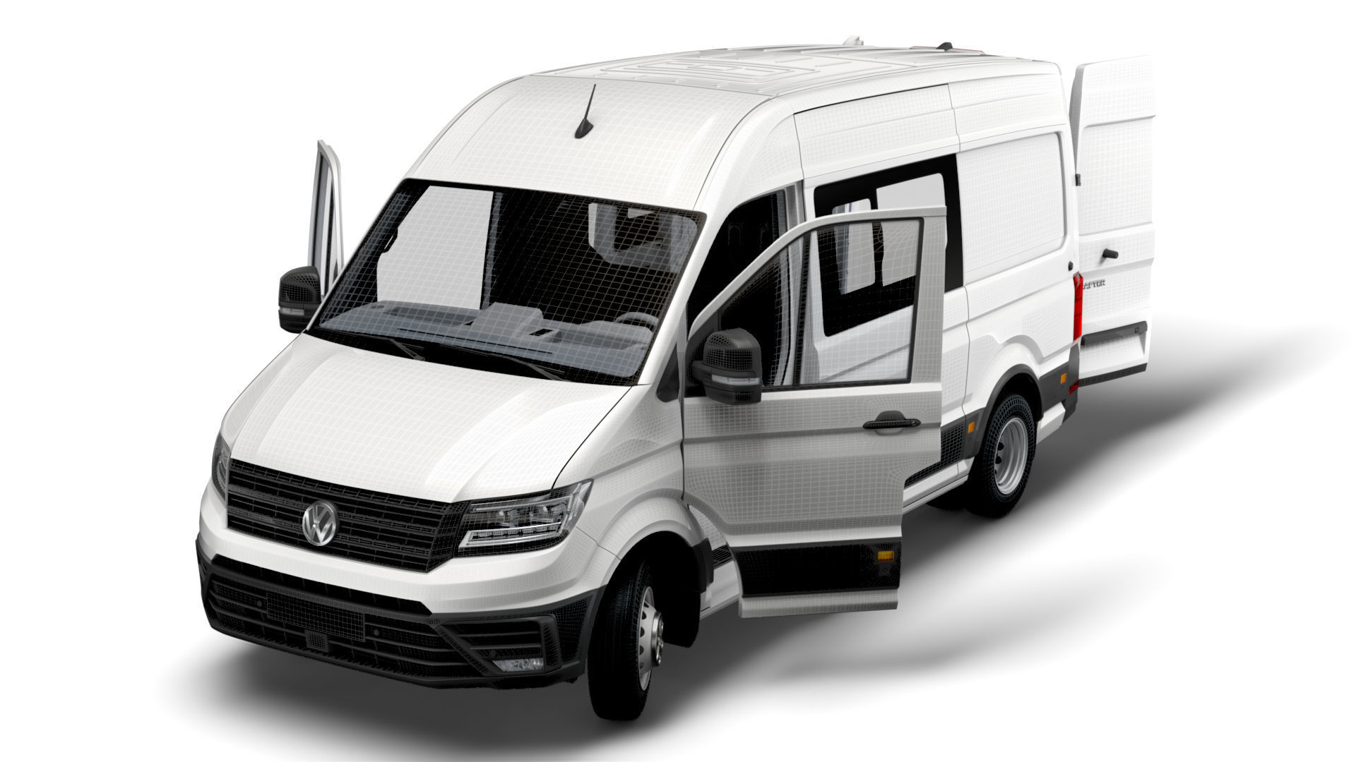 VW Crafter Combi L2H2 HQ Interior 2023 3D model_20