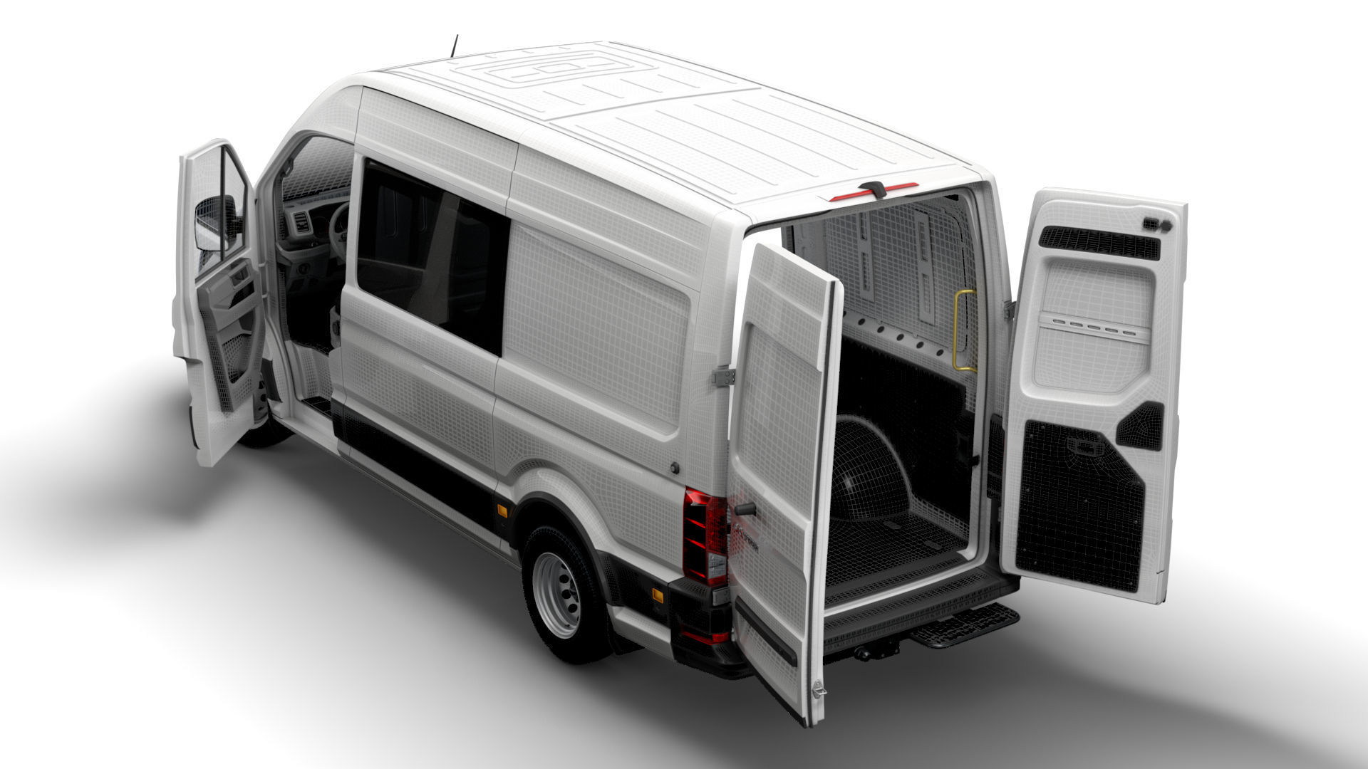 VW Crafter Combi L2H2 HQ Interior 2023 3D model_15