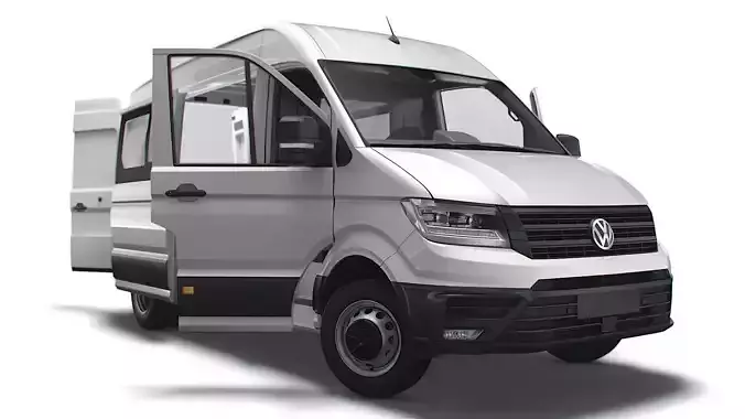 VW Crafter Combi L2H2 HQ Interior 2023 3D model VW Crafter Combi L2H2 HQ Interior 2023 3D model