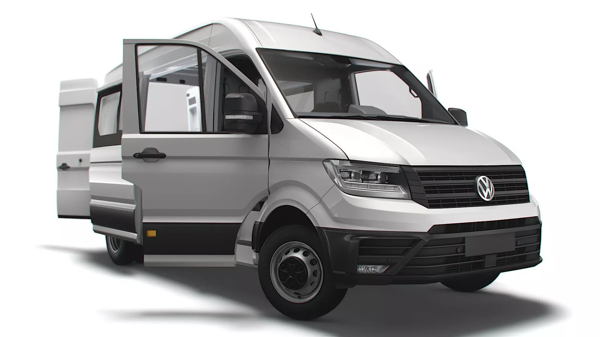 VW Crafter Combi L2H2 HQ Interior 2023 3D model_0