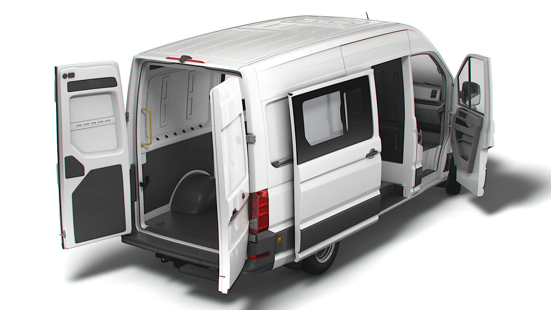 VW Crafter Combi L2H2 HQ Interior 2023 3D model_2