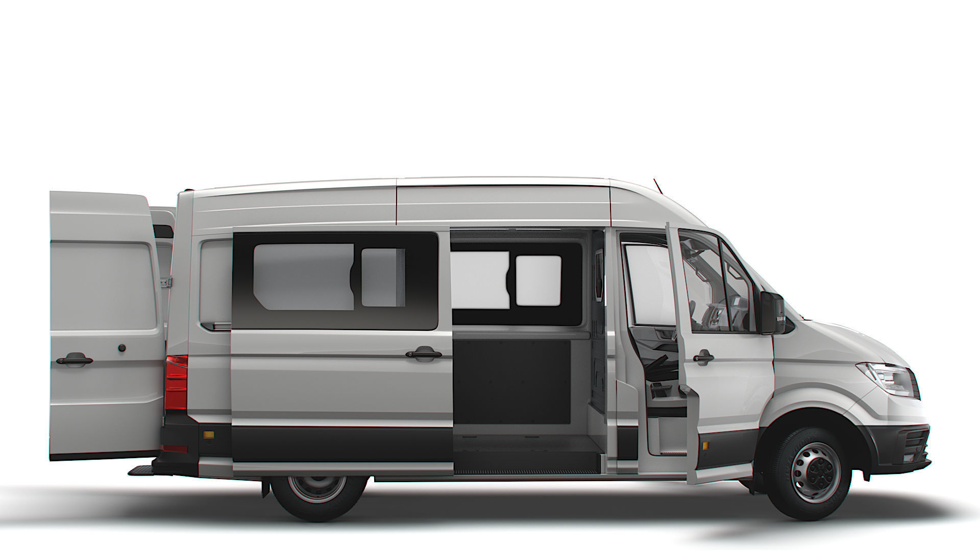 VW Crafter Combi L2H2 HQ Interior 2023 3D model_4