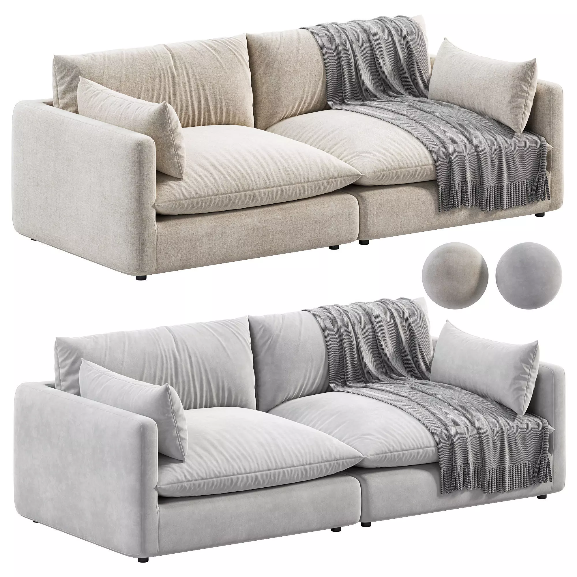 Unwind sofa 3D model_0