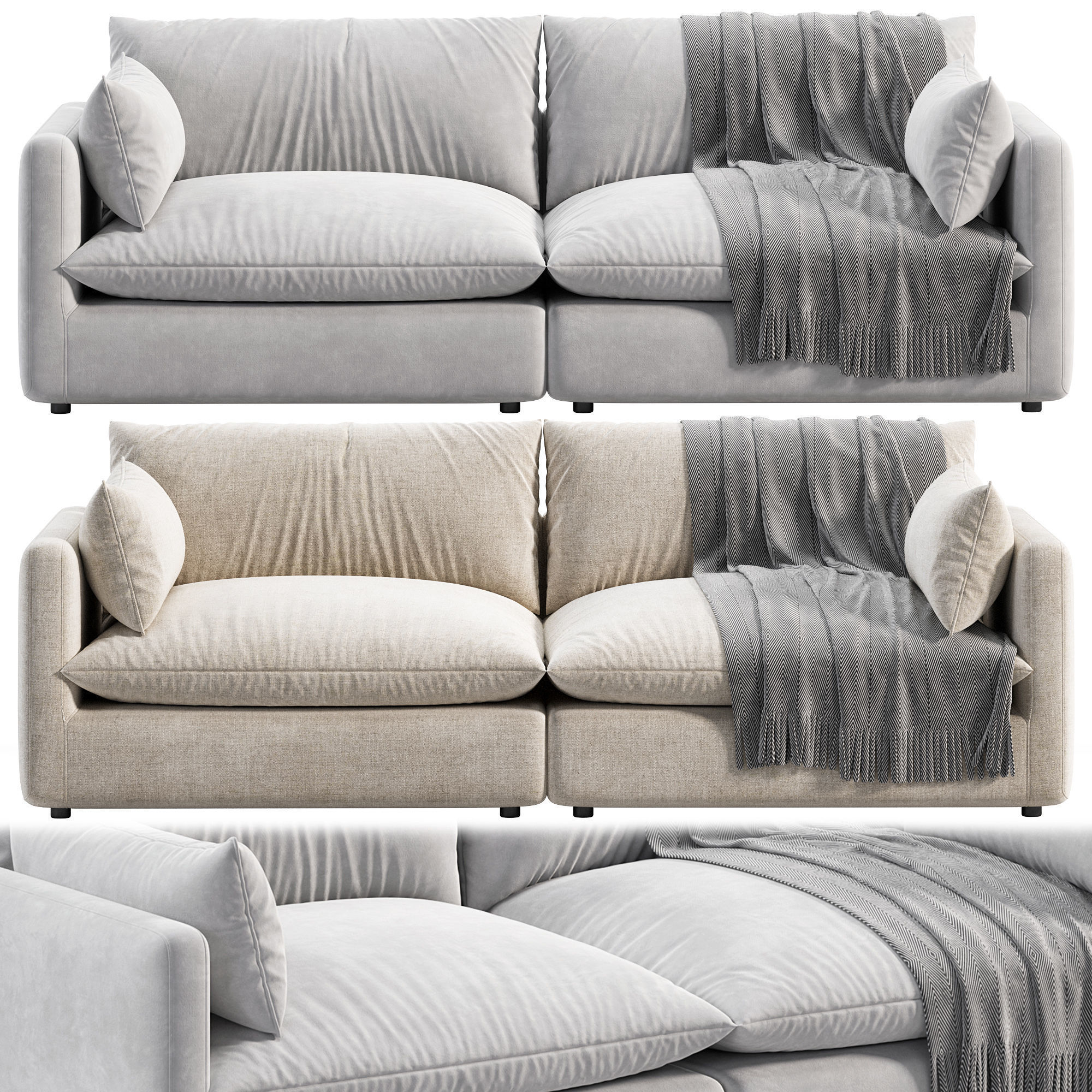 Unwind sofa 3D model_1