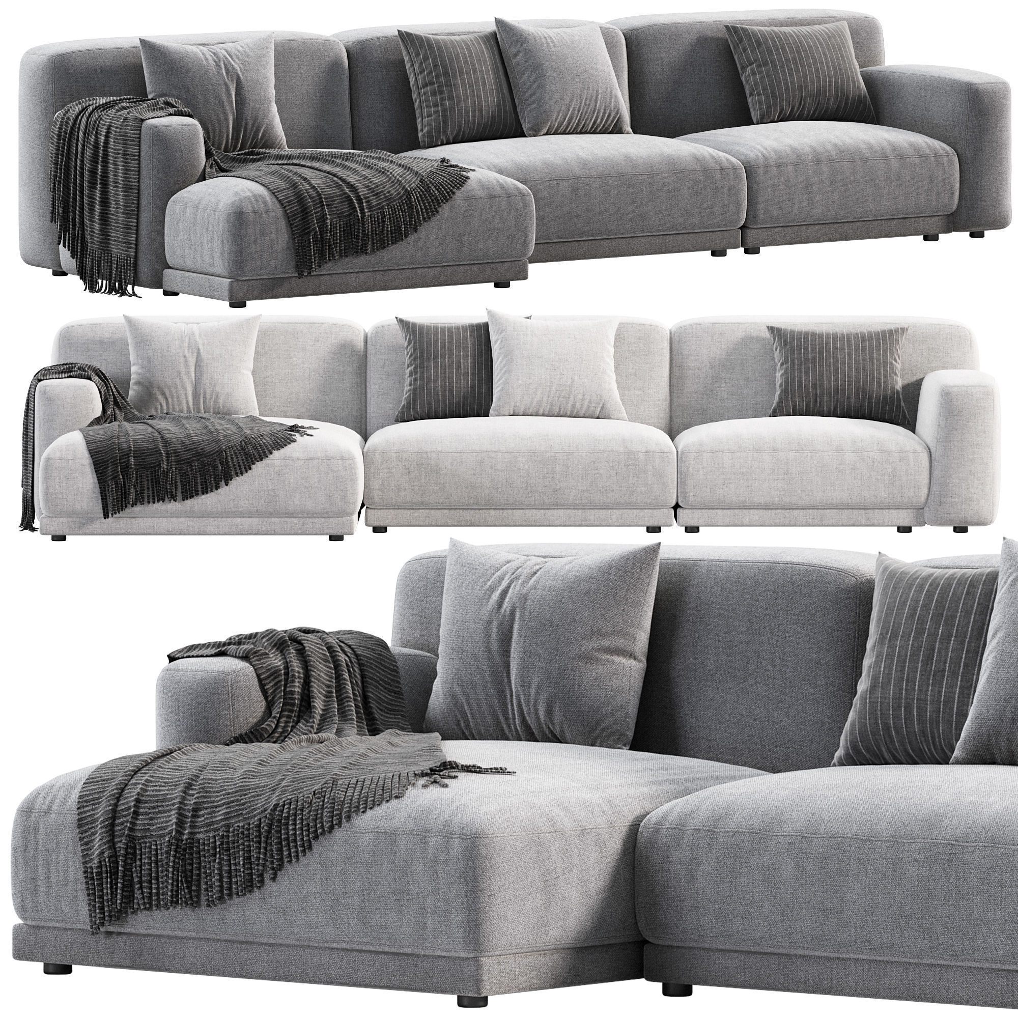 Poliform Parisseoul lounge sofa 3D model CGTrader