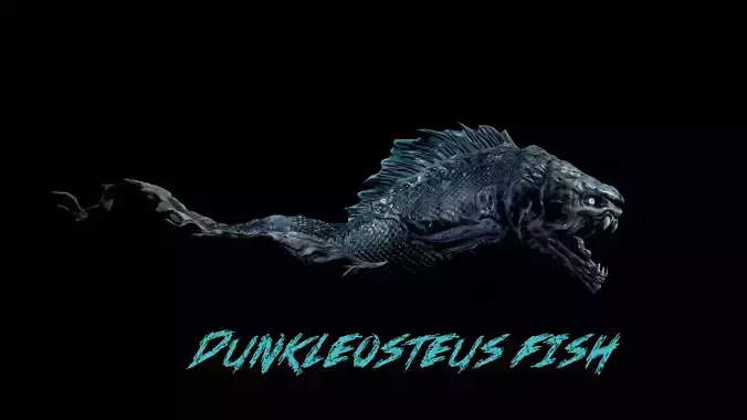 DUNKLEOSTEUS FISH Low-poly 3D model