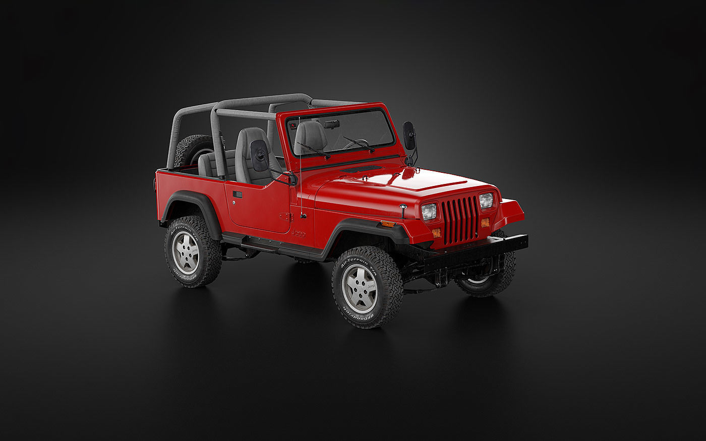 1987 Jeep Wrangler 3D model_2