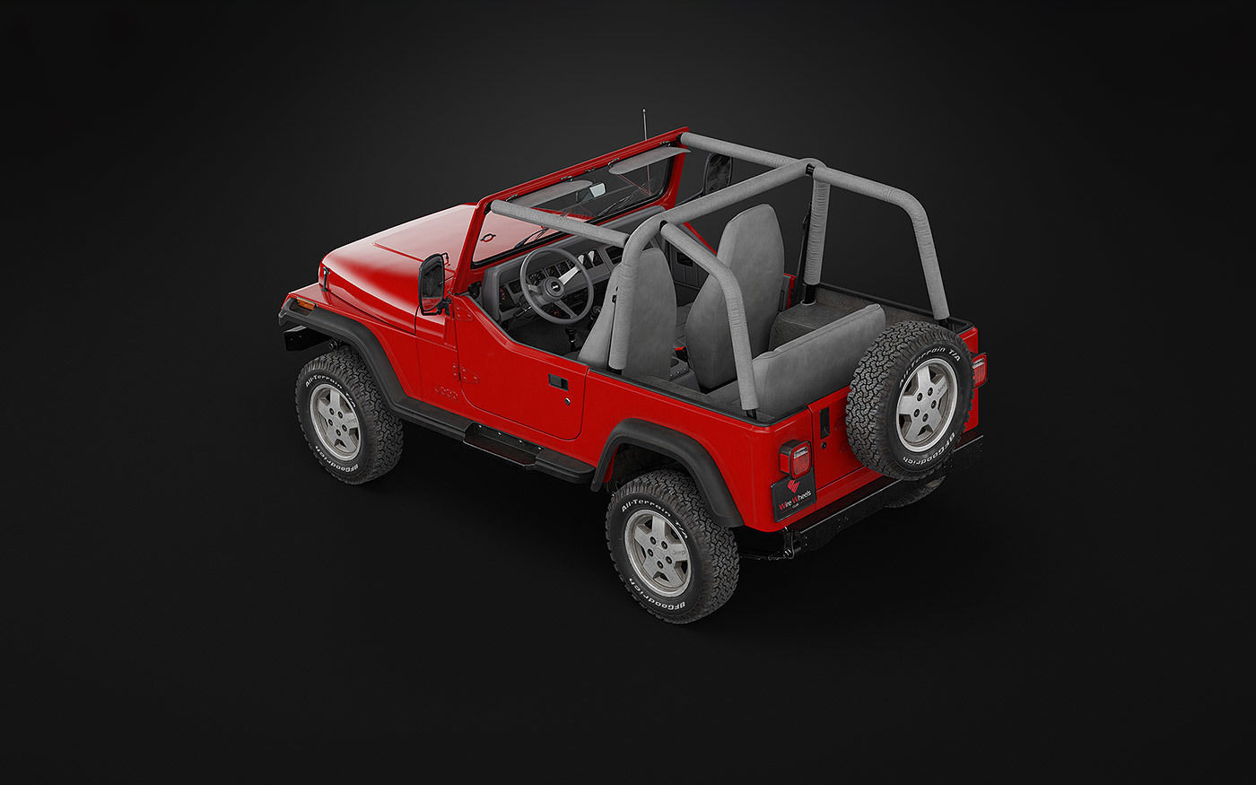 1987 Jeep Wrangler 3D model_4