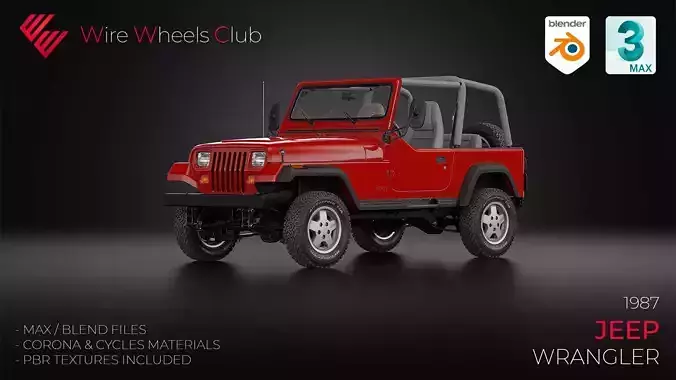 1987 Jeep Wrangler 3D model