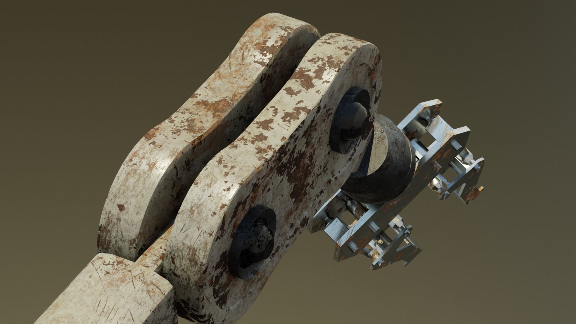 Robotic arm Low-poly 3D model_6