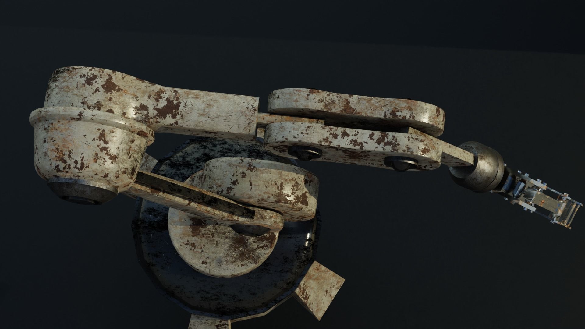 Robotic arm Low-poly 3D model_7