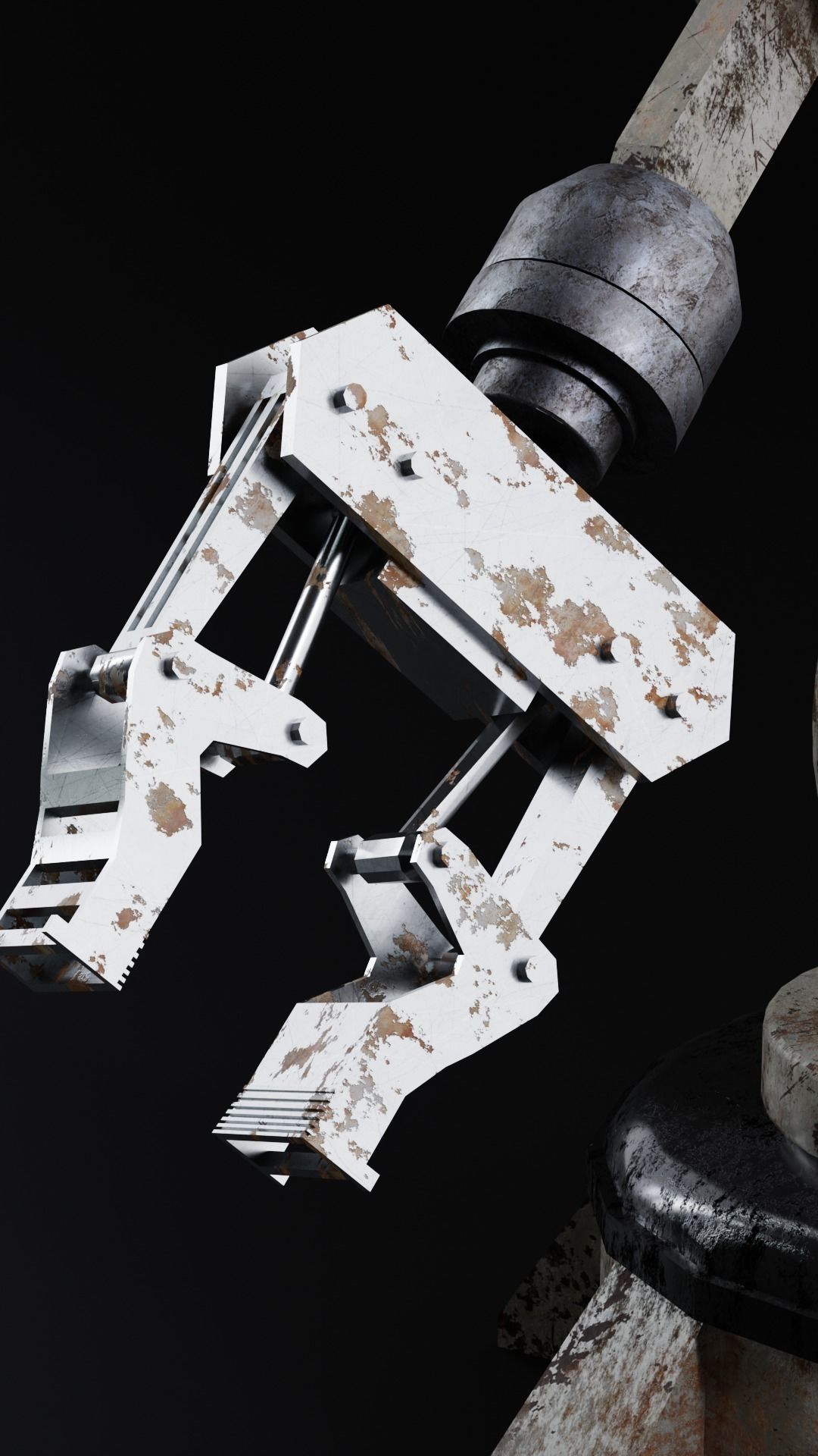 Robotic arm Low-poly 3D model_1