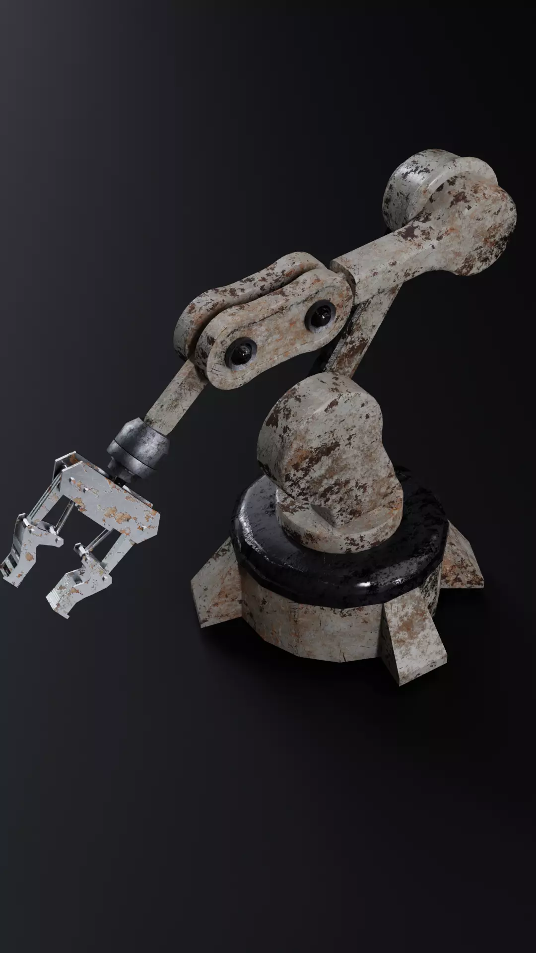 Robotic arm Low-poly 3D model_0