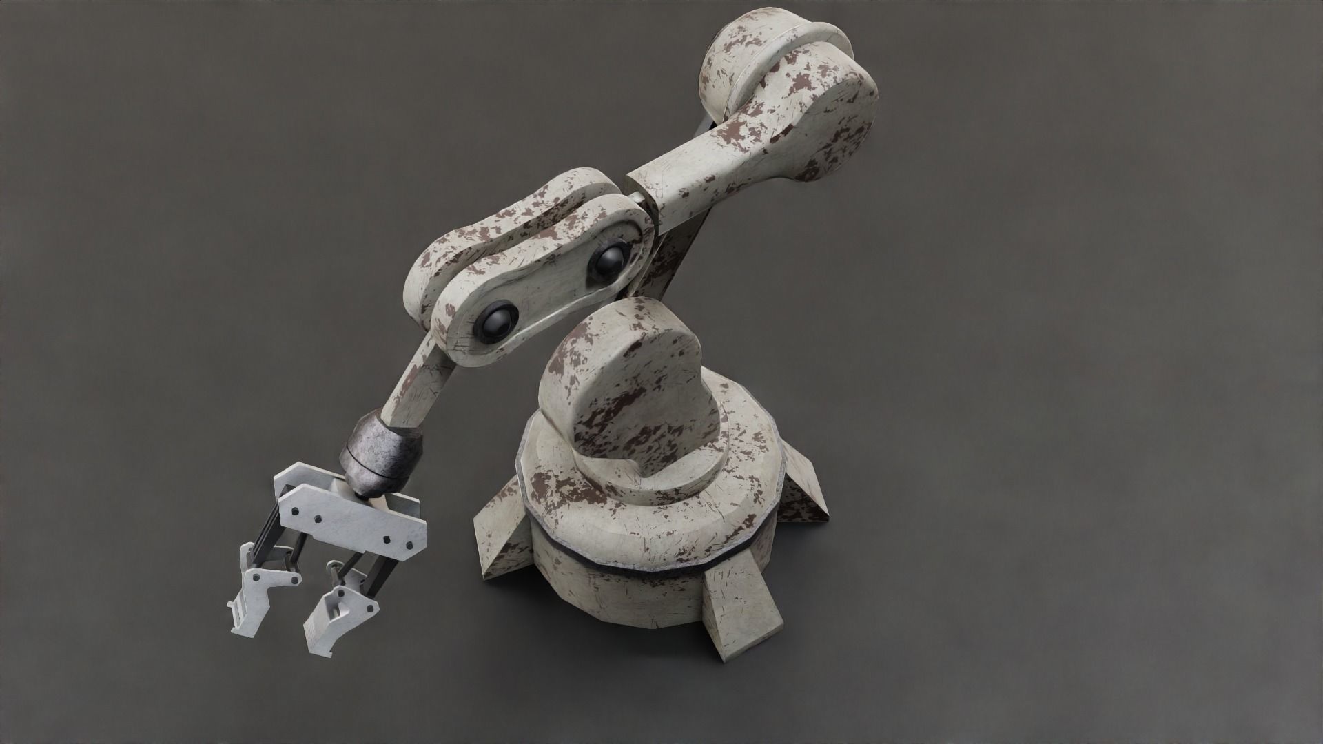 Robotic arm Low-poly 3D model_4