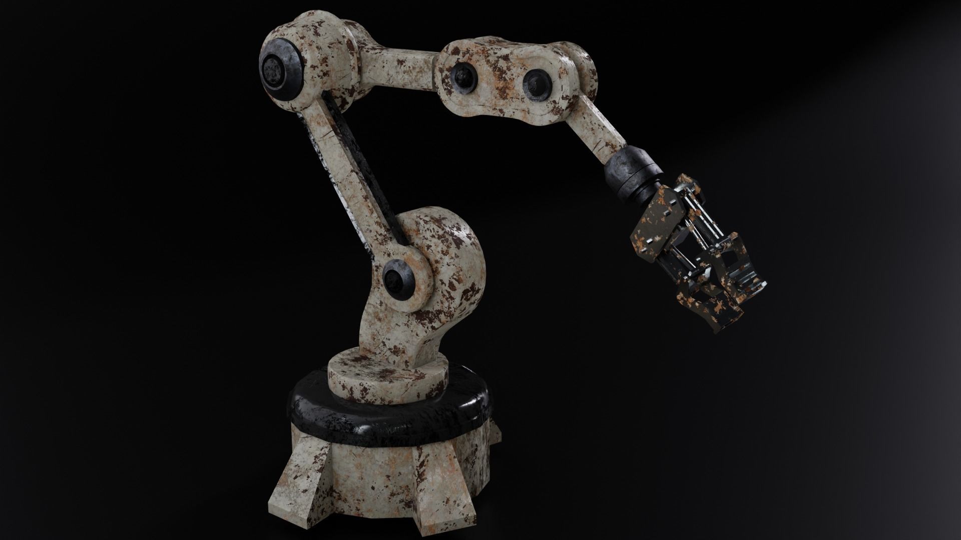 Robotic arm Low-poly 3D model_10