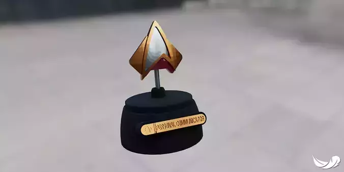 Star trek combadge display stand Free 3D print model