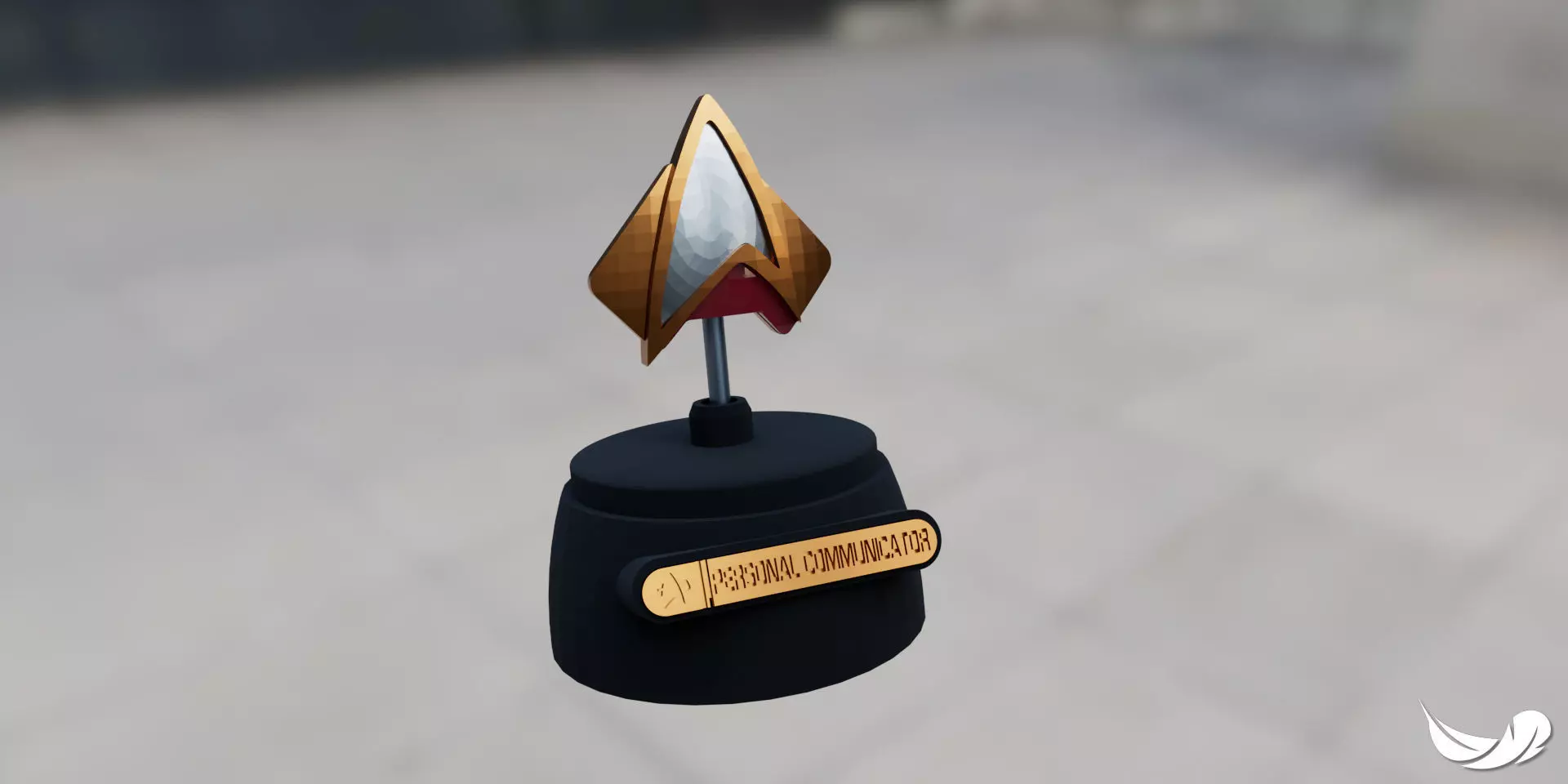 Star trek combadge display stand Free 3D print model_0