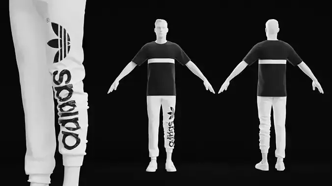 Adidas Oufit 3D model