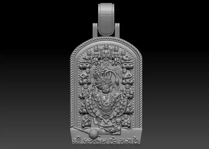 sarangpur hanuman  pandent 3d model