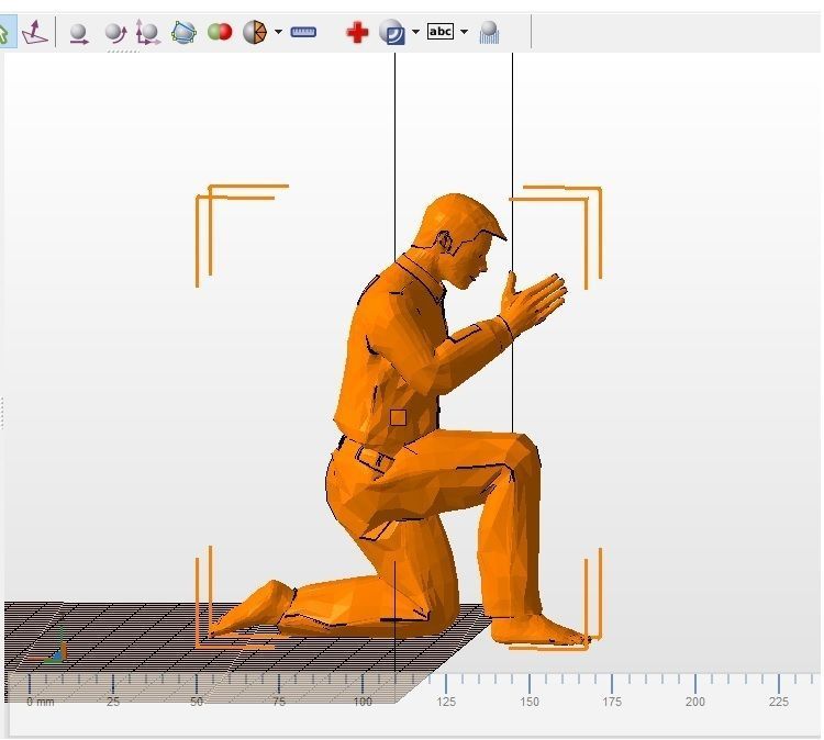  kneeling 3D print model_13