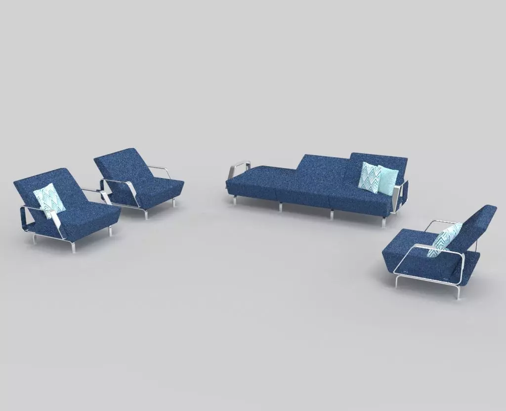 Room with sofa and table  3D model_0