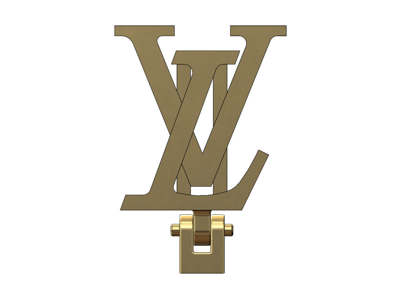 Louis Vuitton logo bail link 3D print model_3