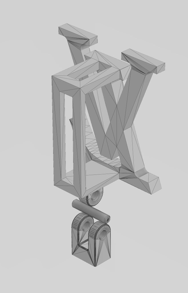 Louis Vuitton logo bail link 3D print model_13