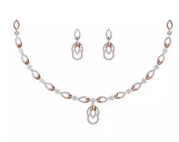 Women Necklace Earring Set STL JCD Details